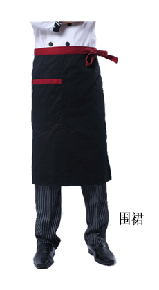 武汉厂家定做酒店厨师服务员时尚百搭围裙 奶茶店咖啡馆工作围裙摄影师发型师围裙定做