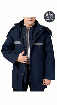 武汉服装厂家定做工作服冬季加厚防寒棉衣 快递送货棉服多功能工程装大衣棉衣