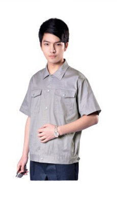 克柔丝夏季工作服男 劳保服工服套装 春秋工装长袖汽修服工程服车间工衣